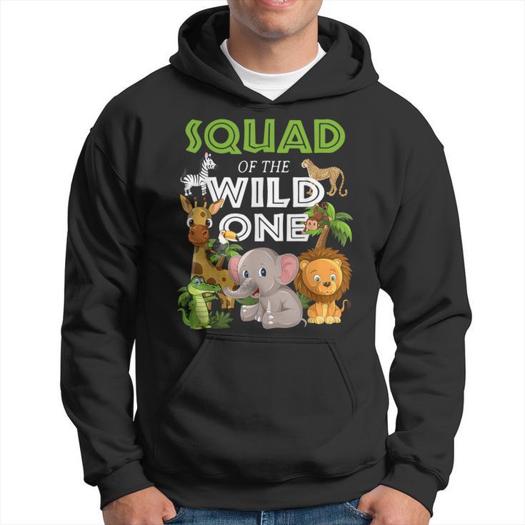 Squad Of The Wild One Zoo Birthday Safari Jungle Animal Hoodie