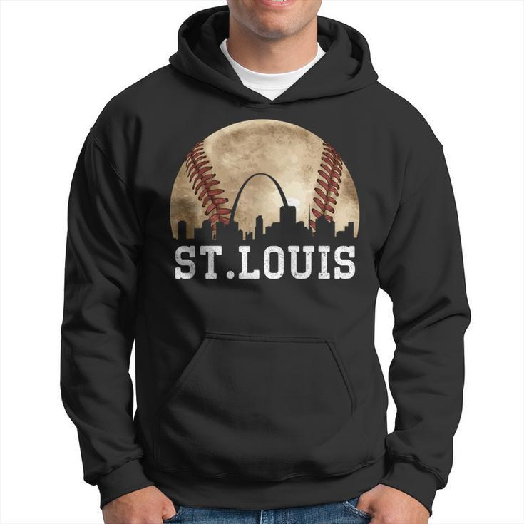 St Louis Skyline City Vintage Baseball Lover Hoodie
