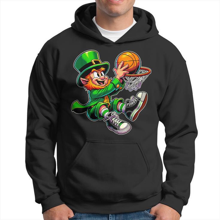 St Patrick's Day Irish Leprechaun Basketball Player Dunk Hoodie