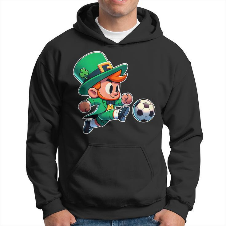 St Patrick's Day Irish Leprechaun Soccer Player Sports Hoodie