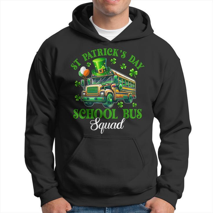 St Patrick's Day School Bus Squad Clovers School Bus Driver Hoodie