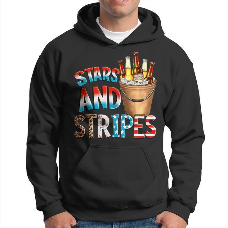 Stars And Stripes Beer Drinking 4Th Of July Independence Day Hoodie