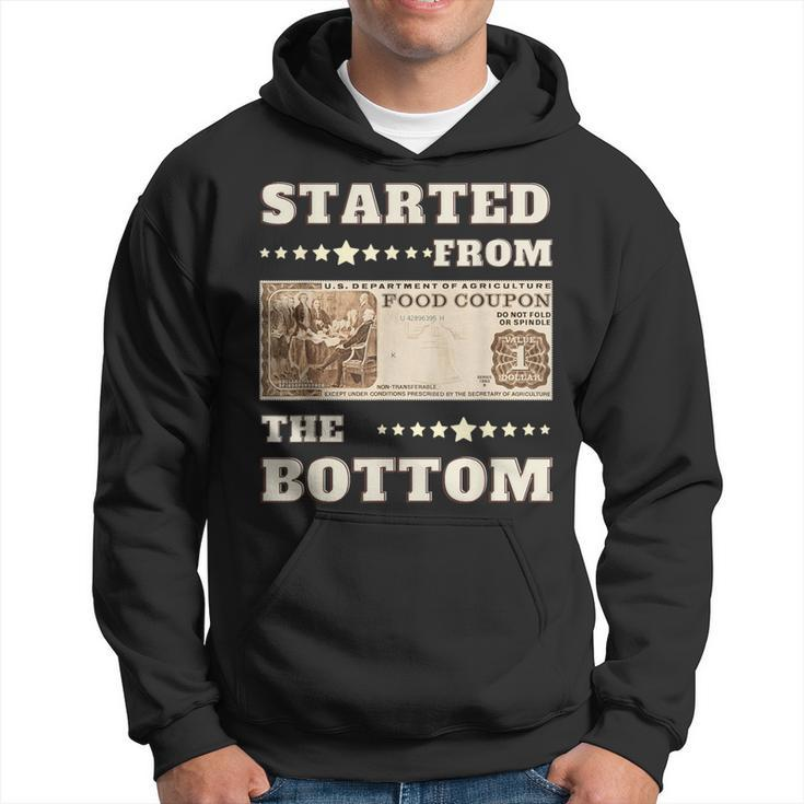 Started From Bottom Food Stamp Coupon Stars Hoodie