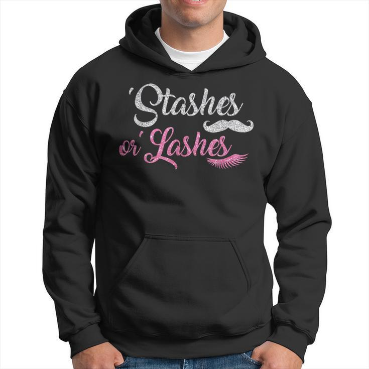 Stashes Or Lashes Baby Gender Shower Reveal T Hoodie