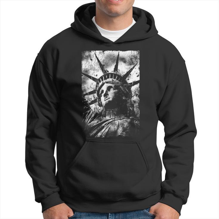 Statue Of Liberty Distressed Usa Graphic Hoodie