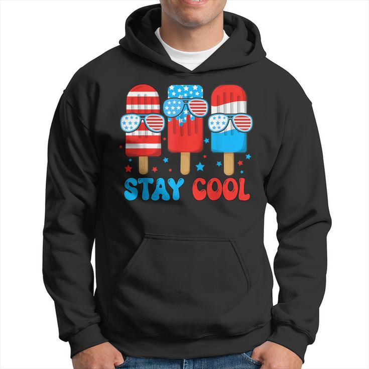 Stay Cool 4Th July Popsicle American Flag Boy Toddler Hoodie