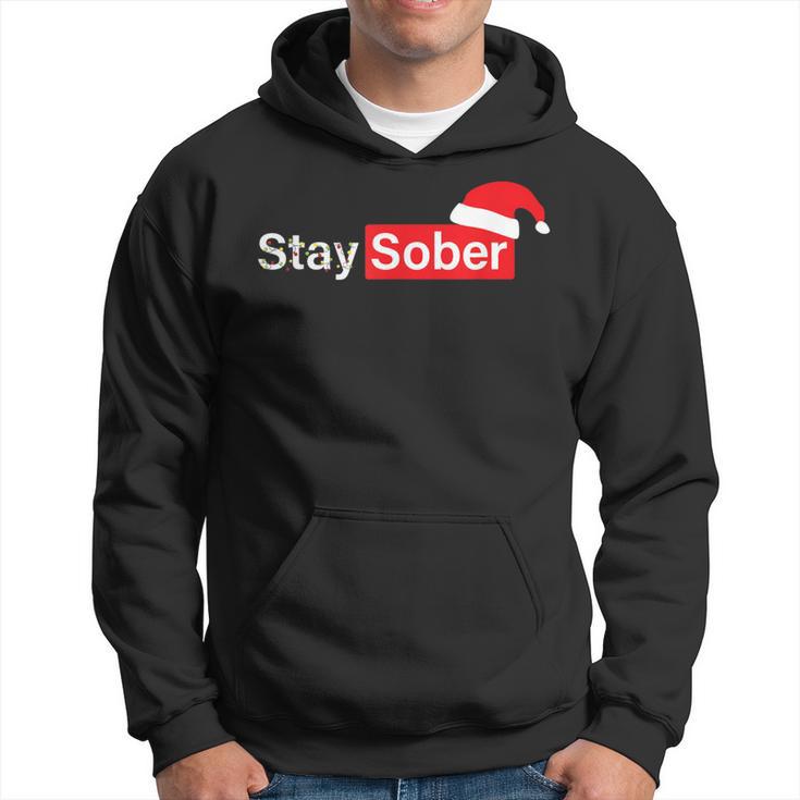 Stay Sober Santa Hat Hoodie