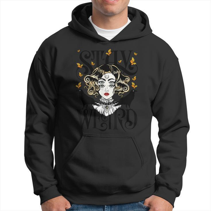 Stay Weird Rose And The Ravens Devil Girl Hoodie