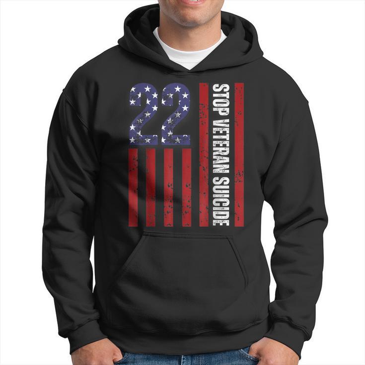 Stop Veteran Suicide Prevention Awareness 22 Veterans A Day Hoodie