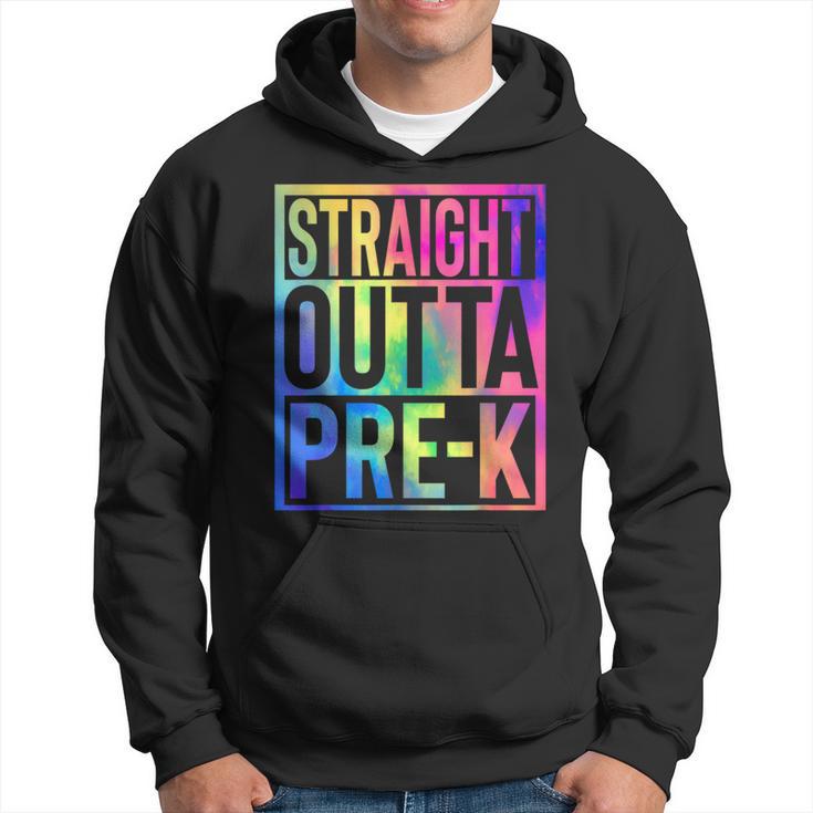 Straight Outta Pre K Last Day Of School Graduate Tie Dye Hoodie