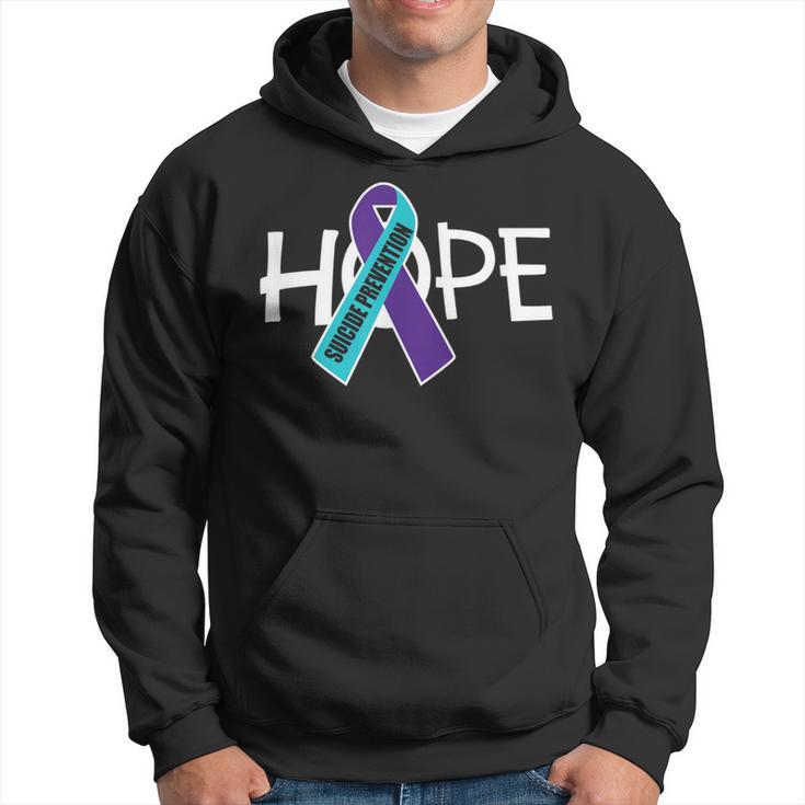 Suicide Prevention Purple Turquoise Ribbon Hope Hoodie