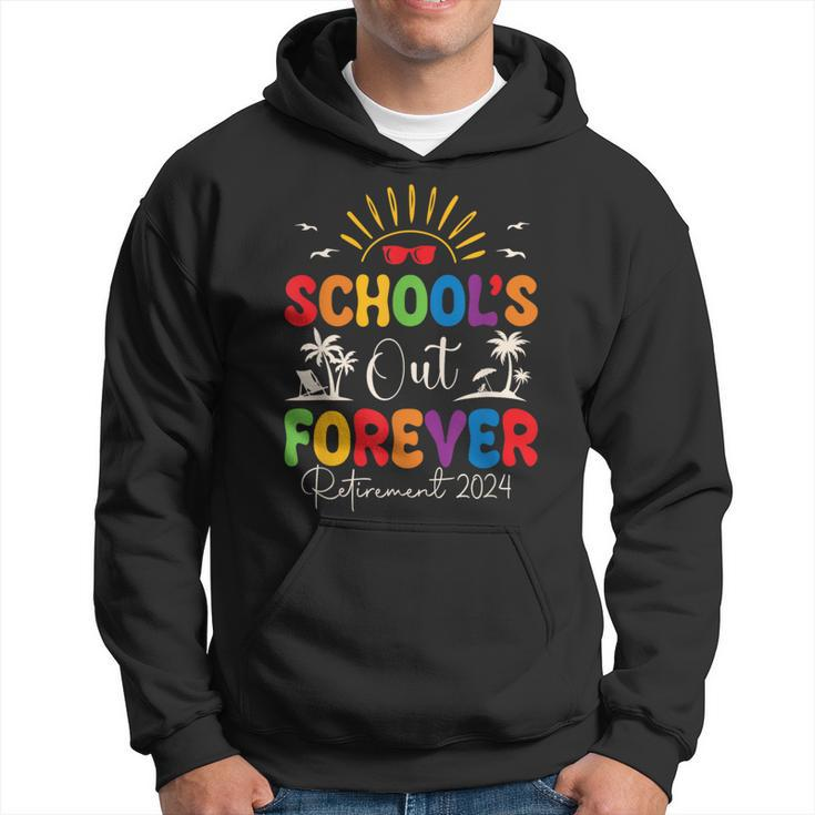 Summer Vacation Retro School's Out Forever Retirement 2024 Hoodie