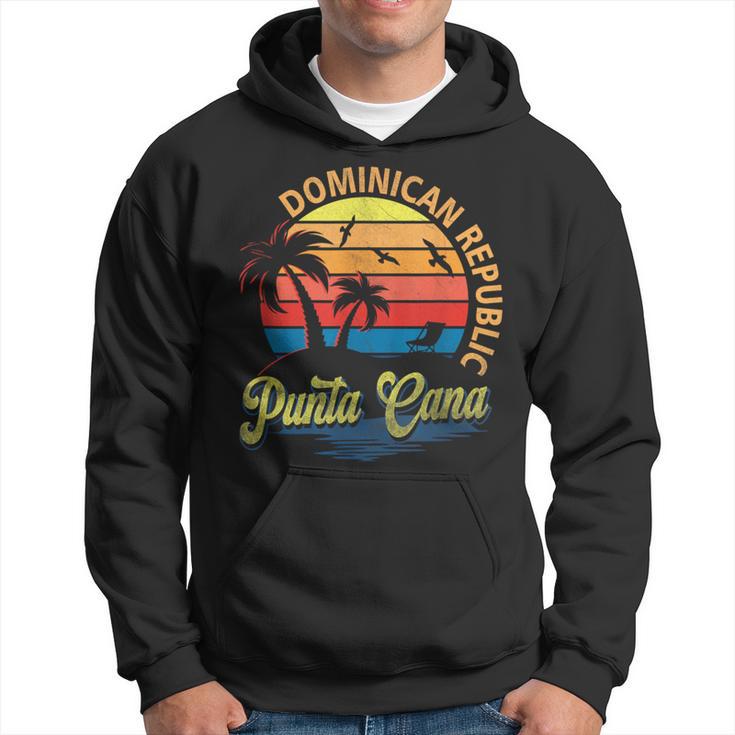 Sunset Punta Cana Beach Souvenir Dominican Republic Retro Hoodie