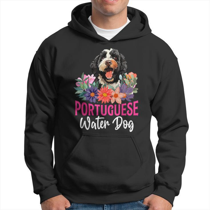 Sunset Retro Portuguese Water Dog Pet Paw Hoodie