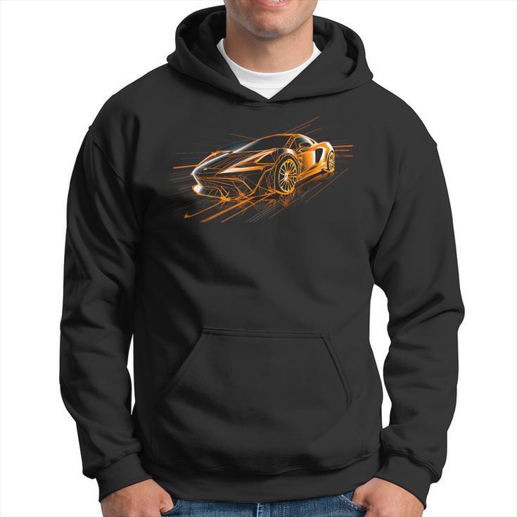 Supercar Exotic Sports Car Concept Car Poster Style Graphic Hoodie