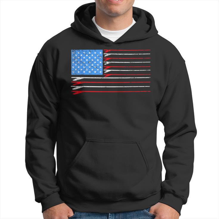Surf Board American Flag Cool July 4Th For Surfers Hoodie