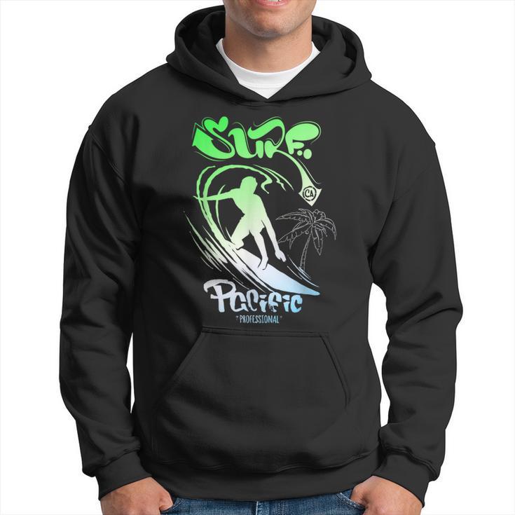 Surf Club West Waves Riders And Ocean Surfers Beach Hoodie