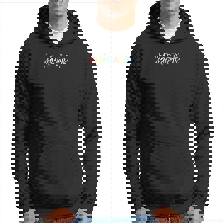 Sweat à capuche Noir HEARTSTOPPER Lettres Colorées, Style Ludique