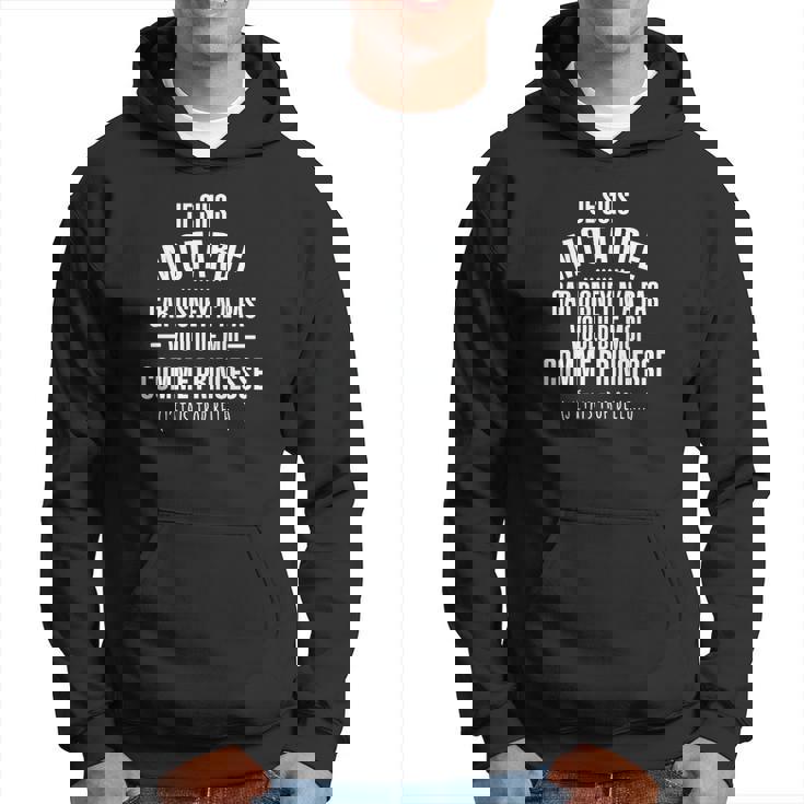 Sweat à capuche Noir Je Suis Motarde, Pas Princesse Disney Humour Moto