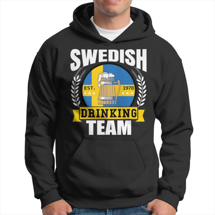 Swedish Drinking Team Sweden Flag Beer Party Idea Hoodie