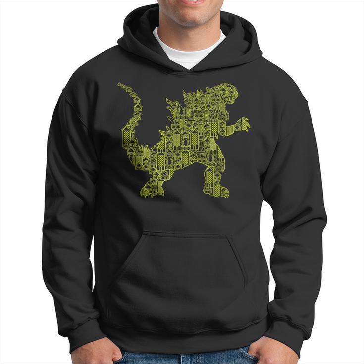 T-Rex Monster Kaiju Robot City Giant Dinosaur Hoodie