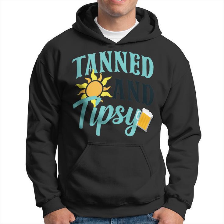 Tanned And Tipsy Vacation Quote Hoodie