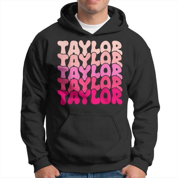 Taylor Vintage Personalized Name I Love Taylor Hoodie