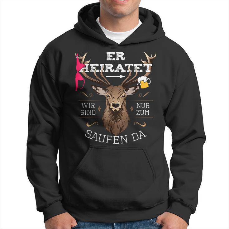 Team Groom Running Deer Stag Party Jga S Hoodie