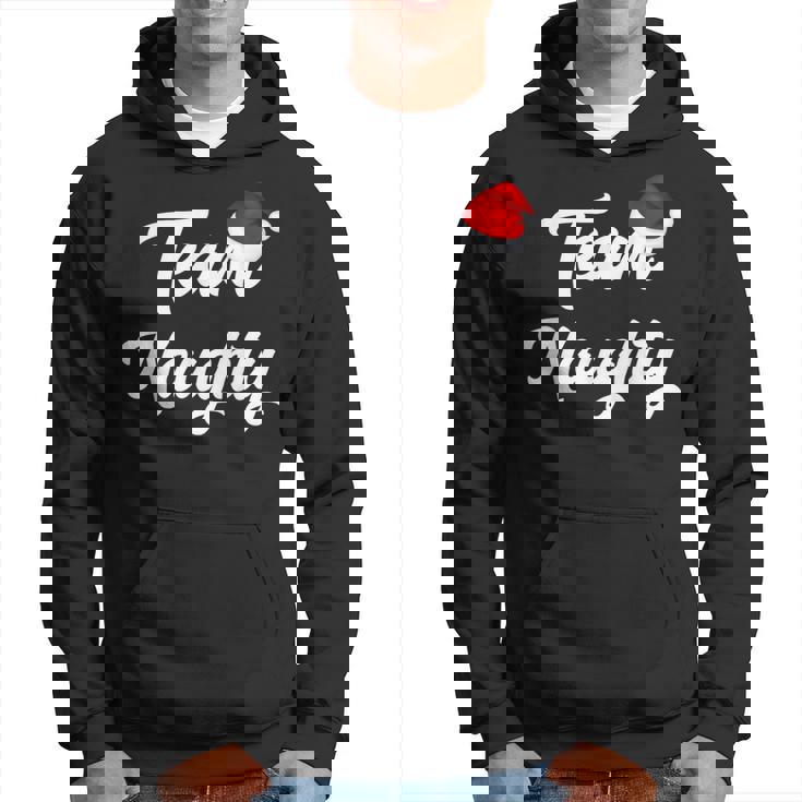 Team Naughty Nice Holiday Christmas Santa Hoodie