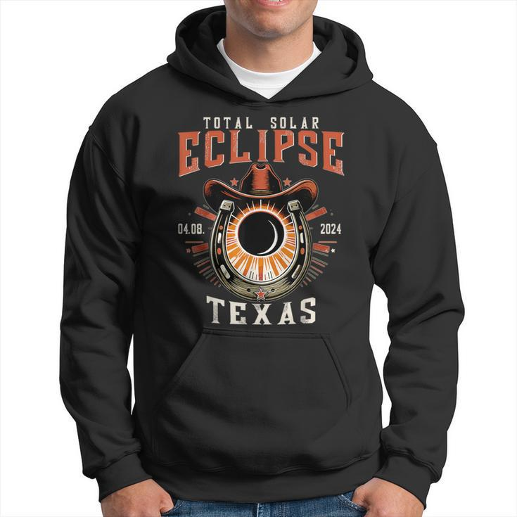 Texas Total Solar Eclipse April 8 2024 Totality Cowboy Hoodie