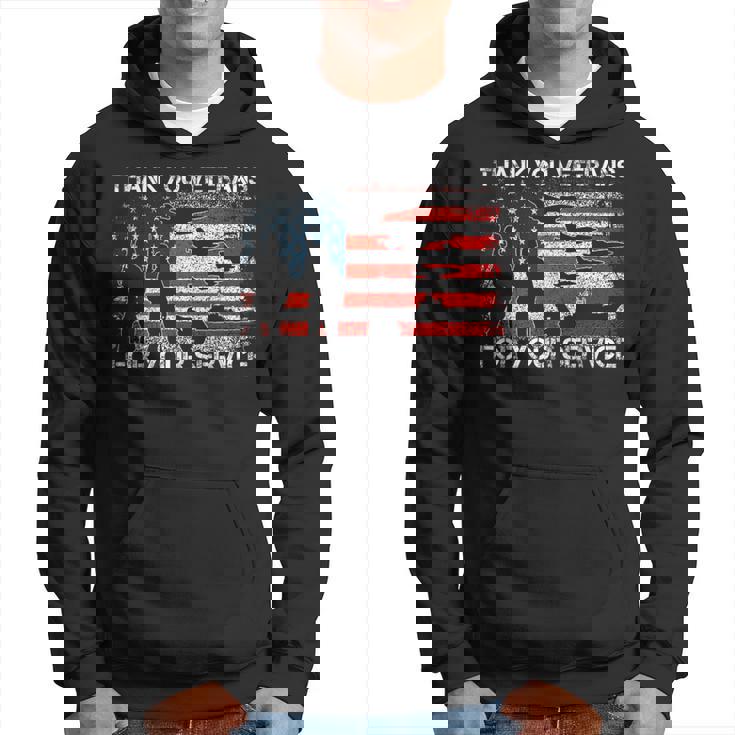 Thank You For Your Service Patriotic Thank You Veterans Day Hoodie