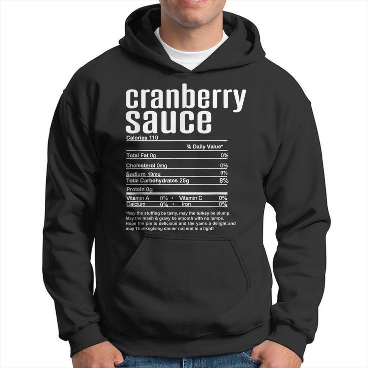 Thanksgiving Christmas Cranberry Sauce Nutritional Facts Hoodie