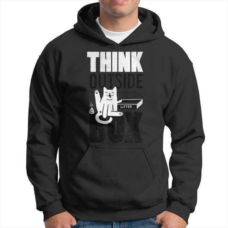 Think Outside The Litter Box Cat Kitty Butt Poop Lick Hoodie