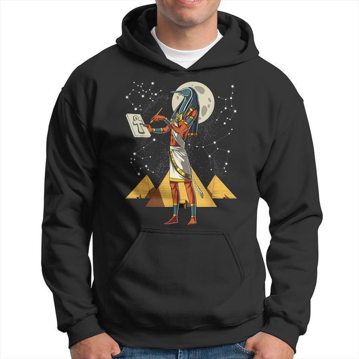 Thoth Egyptian God Ancient Egyptian Pyramids Ankh Symbol Hoodie