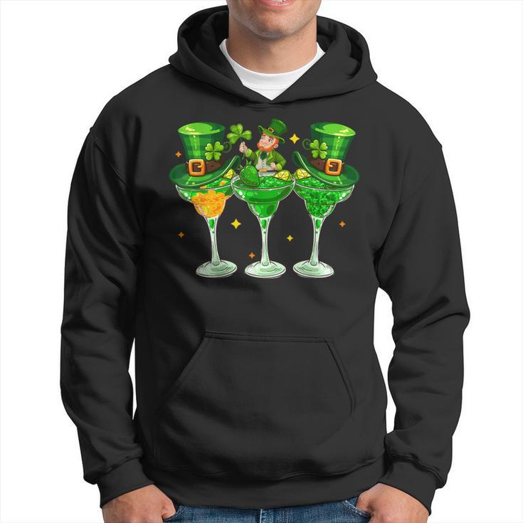 Three Patrick's Day Cocktail Glasses Costume Drinker Drunker Hoodie