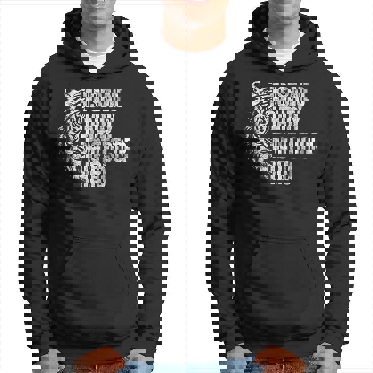Tiger Dad Husband Daddy Protector Hero Fathers Day Hoodie