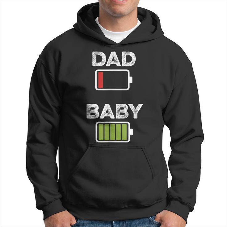 Tired Dad Low Battery Baby Full Charge Hoodie