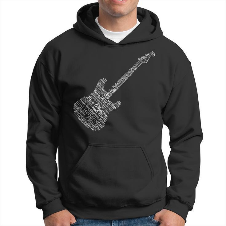 Top Rock And Blues Guitar Legends Name Hoodie