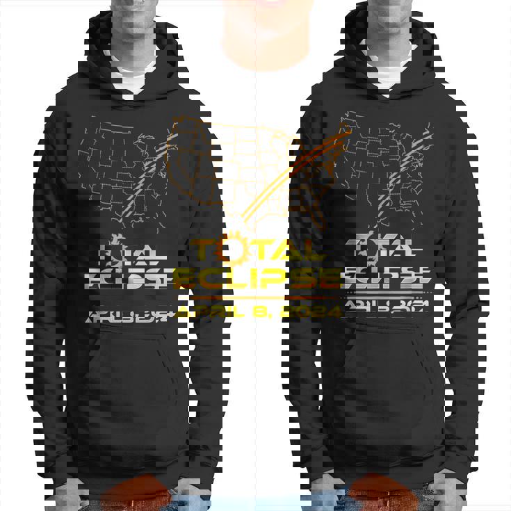 Total Eclipse April 8 2024 Path Of Totality Hoodie