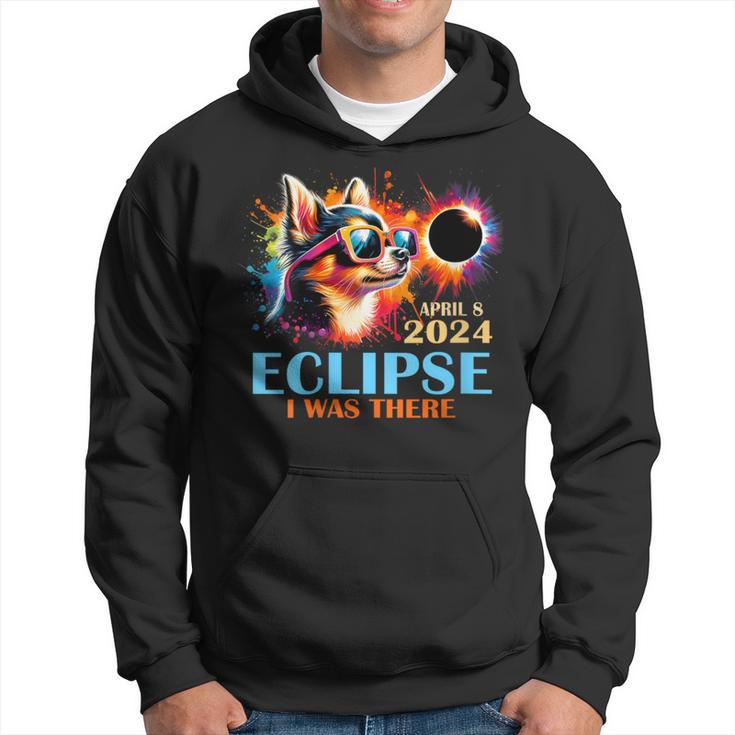 Total Solar Eclipse 2024 Chihuahua Dog I Was There Hoodie