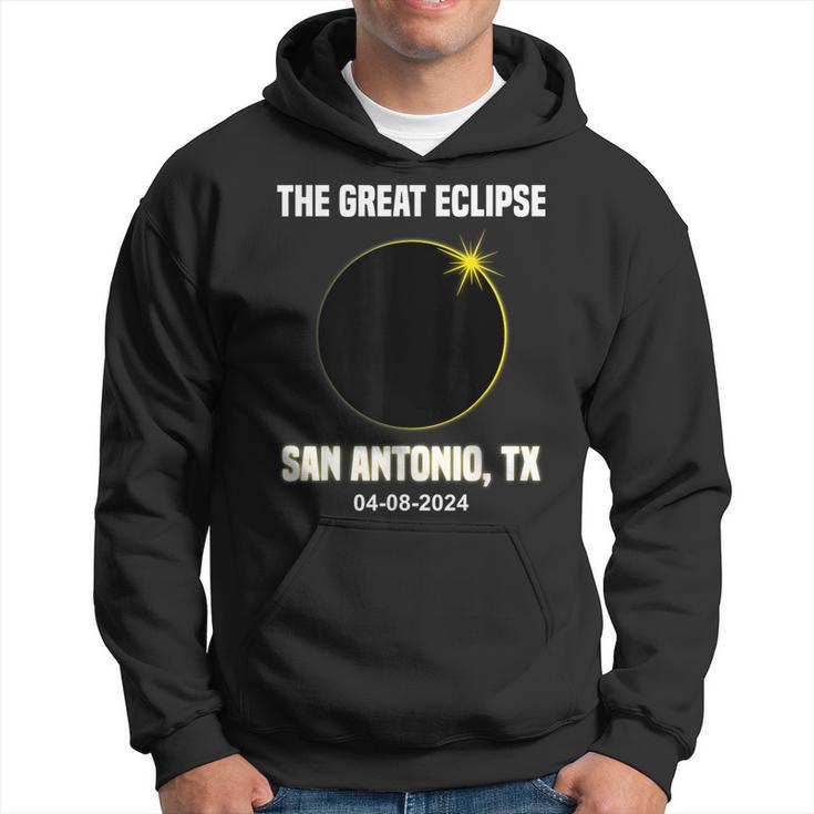 Total Solar Eclipse 2024 City San Antonio Texas Eclipse Hoodie