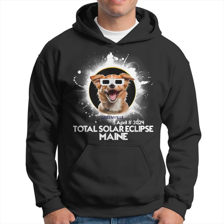 Total Solar Eclipse 2024 Greenville Maine Eclipse Dog Hoodie
