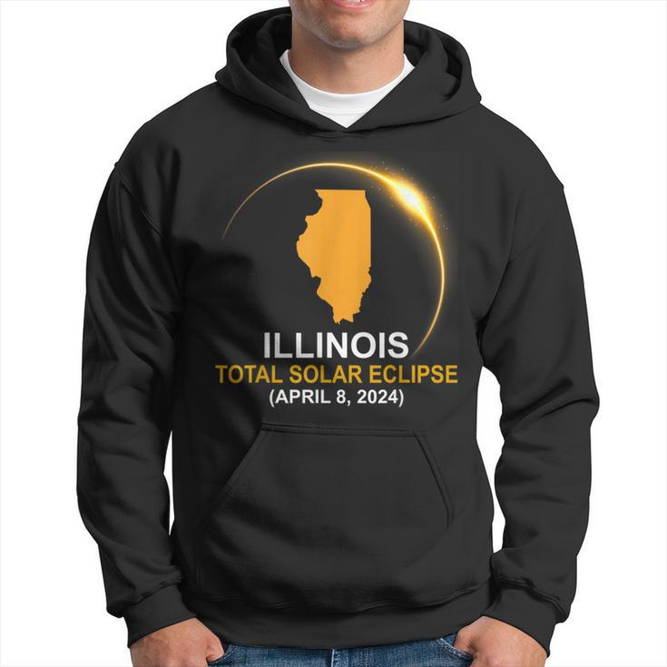 Total Solar Eclipse 2024 Illinois State Solar Eclipse Hoodie
