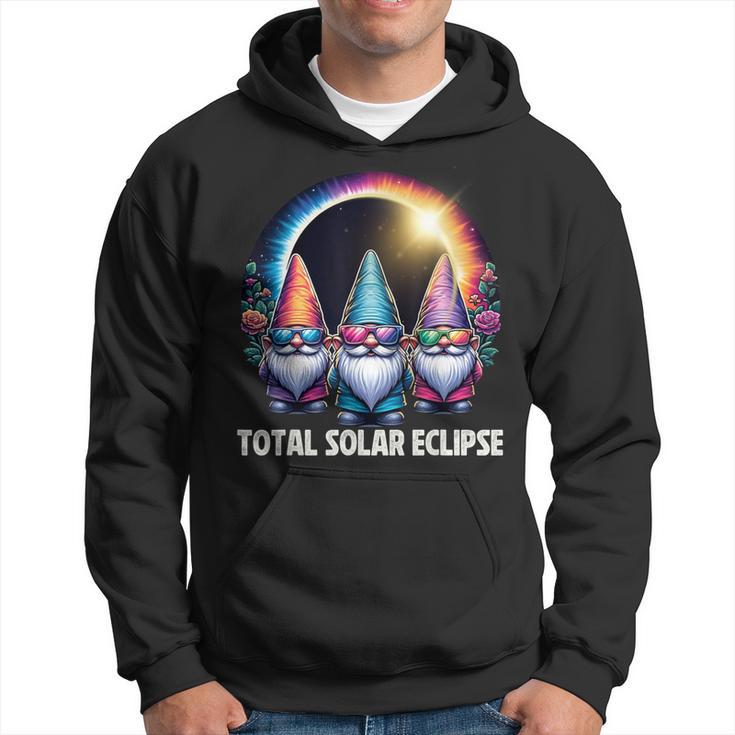 Total Solar Eclipse 2024 Matching Cute Gnomes Watching Party Hoodie