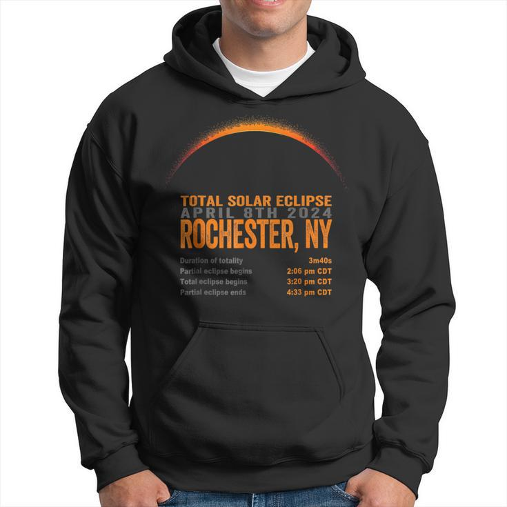 Total Solar Eclipse 2024 Rochester New York Path Of Totality Hoodie