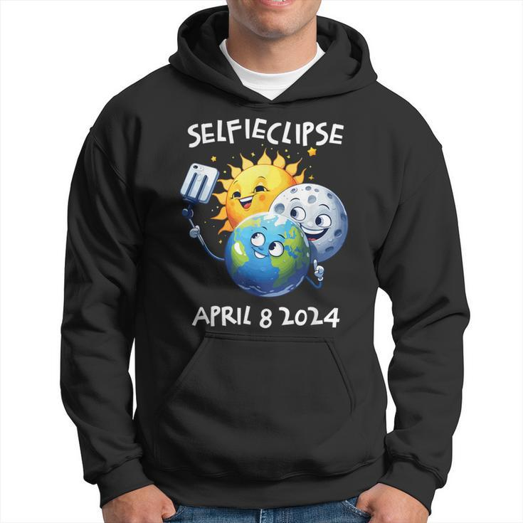Total Solar Eclipse 2024 Selfieclipse Sun Moon Earth Selfie Hoodie