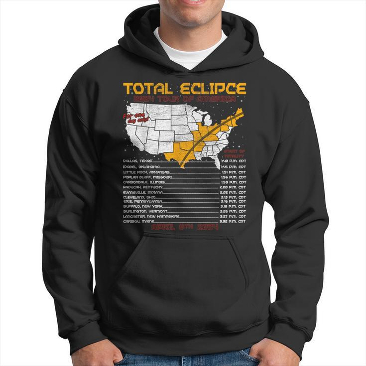 Total Solar Eclipse 2024 Tour Of America Eclipse 04082024 Hoodie