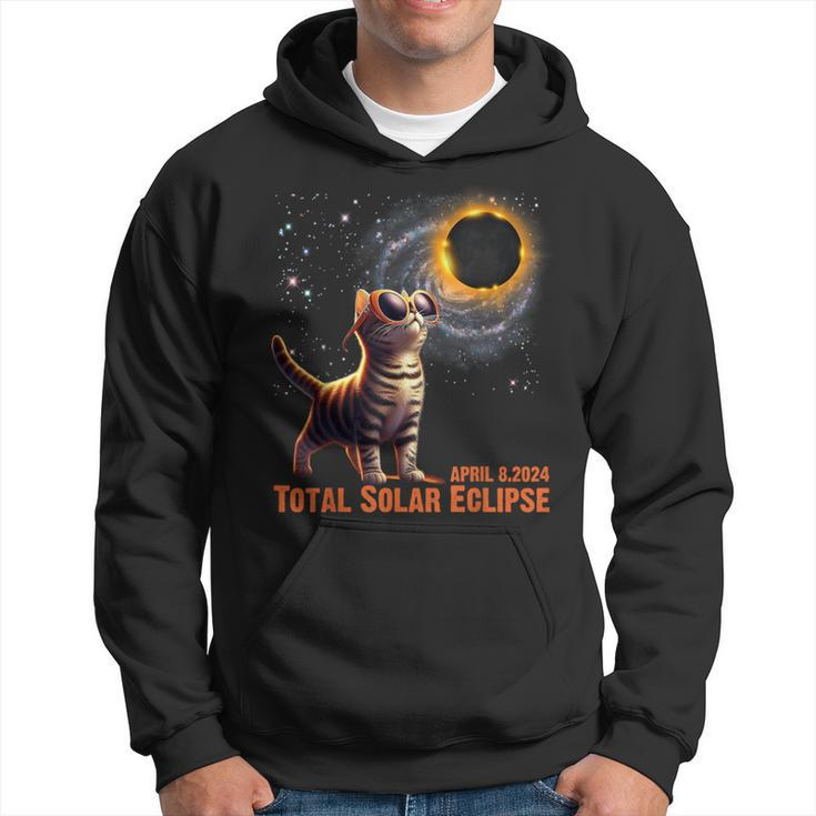Total Solar Eclipse 2024 Tour Of America 040824 Cat Lover Hoodie