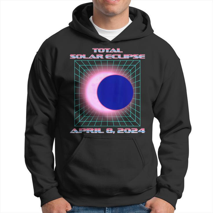 Total Solar Eclipse April 8 2024 Vaporwave Retro Totality Hoodie