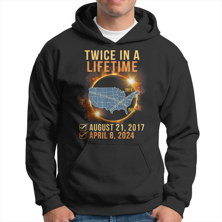 Total Solar Eclipse Clothing Twice In Lifetime April 8 2024 Hoodie